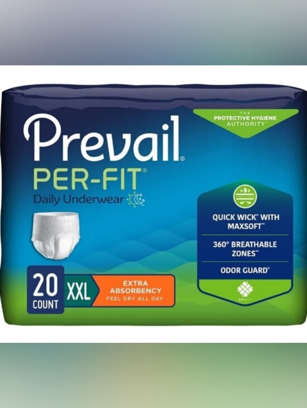 Prevail Set Of 2 ..Per-Fit Unisex Adult Underwear/Pull-Ups.New & Unopened.